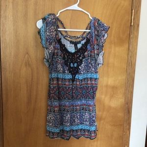 Paisley Blouse with front crochet